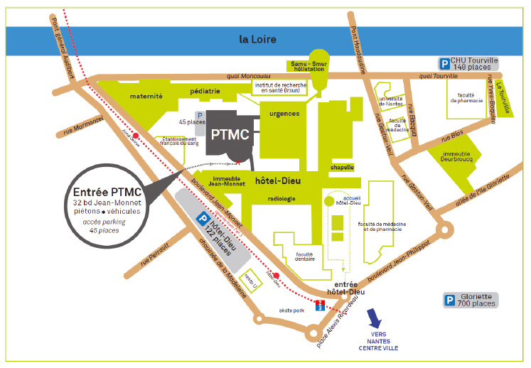 plan d'accès au PTMC Nantes